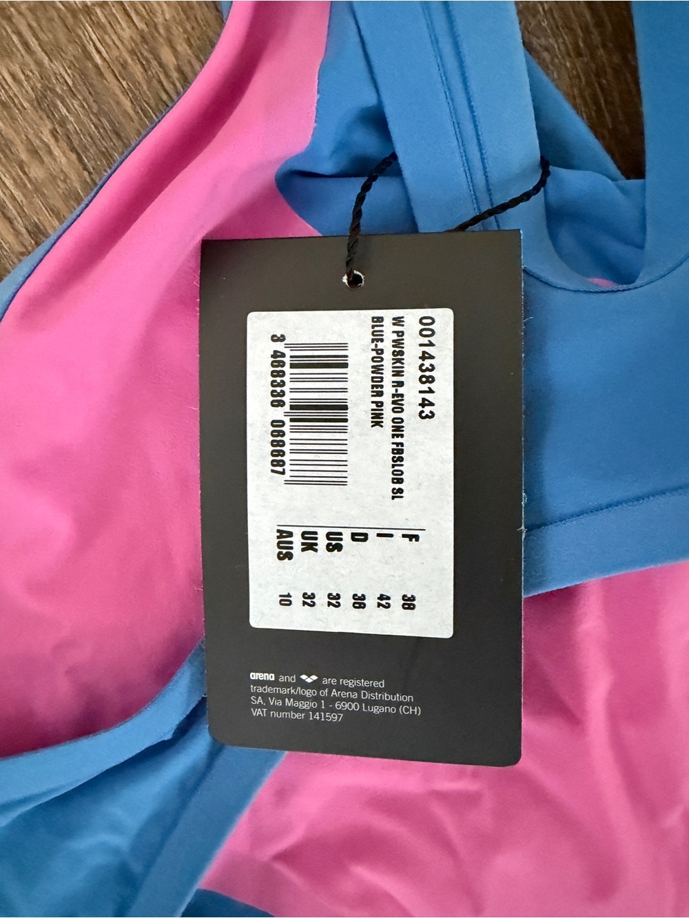 Arena Bright Blue and Hot Pink Athletic Swimwear Tech suit - Picture 5 of 6